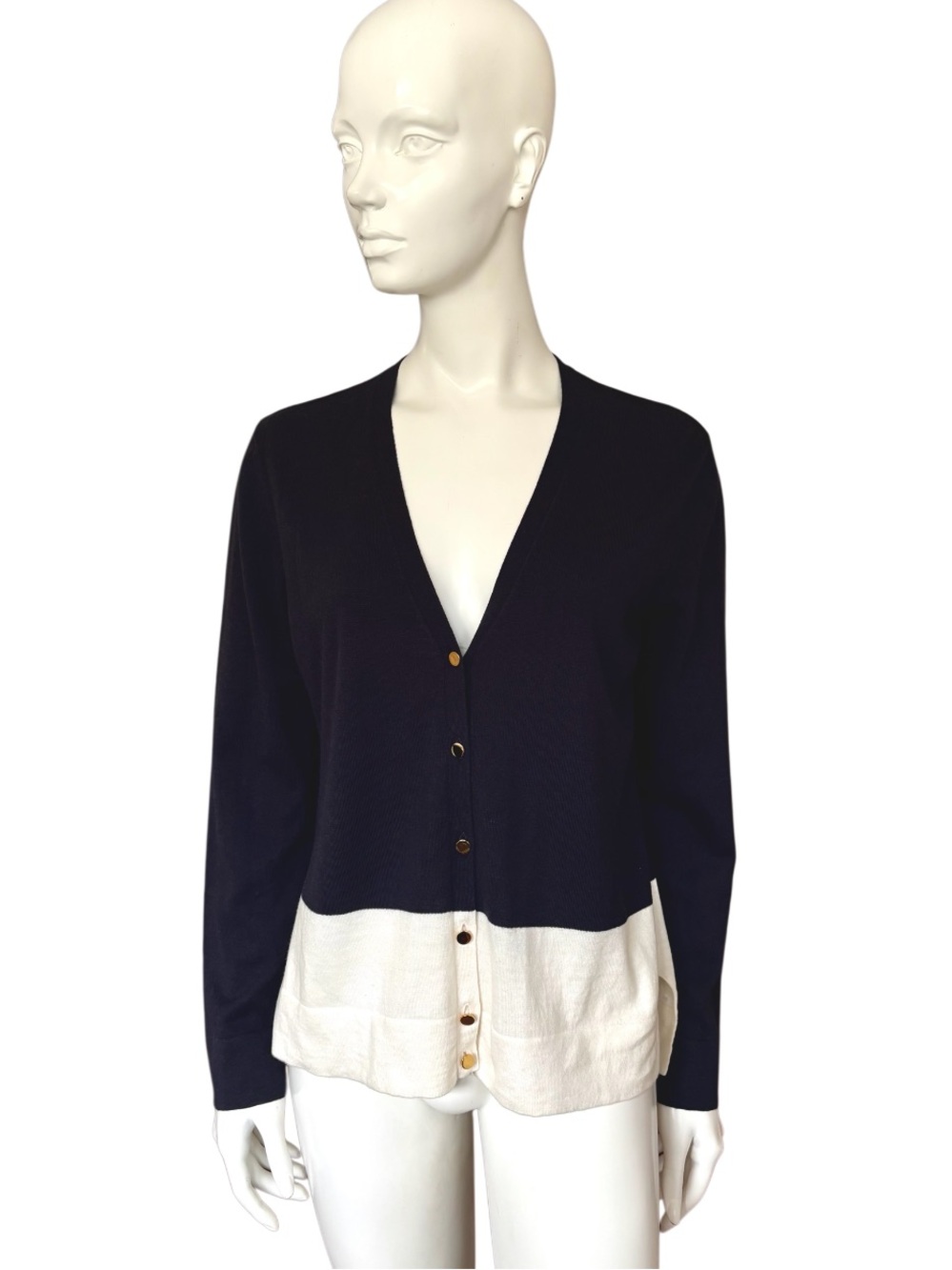 NWT Judith and Charles Cotton Cashmere V Neck Cardigan